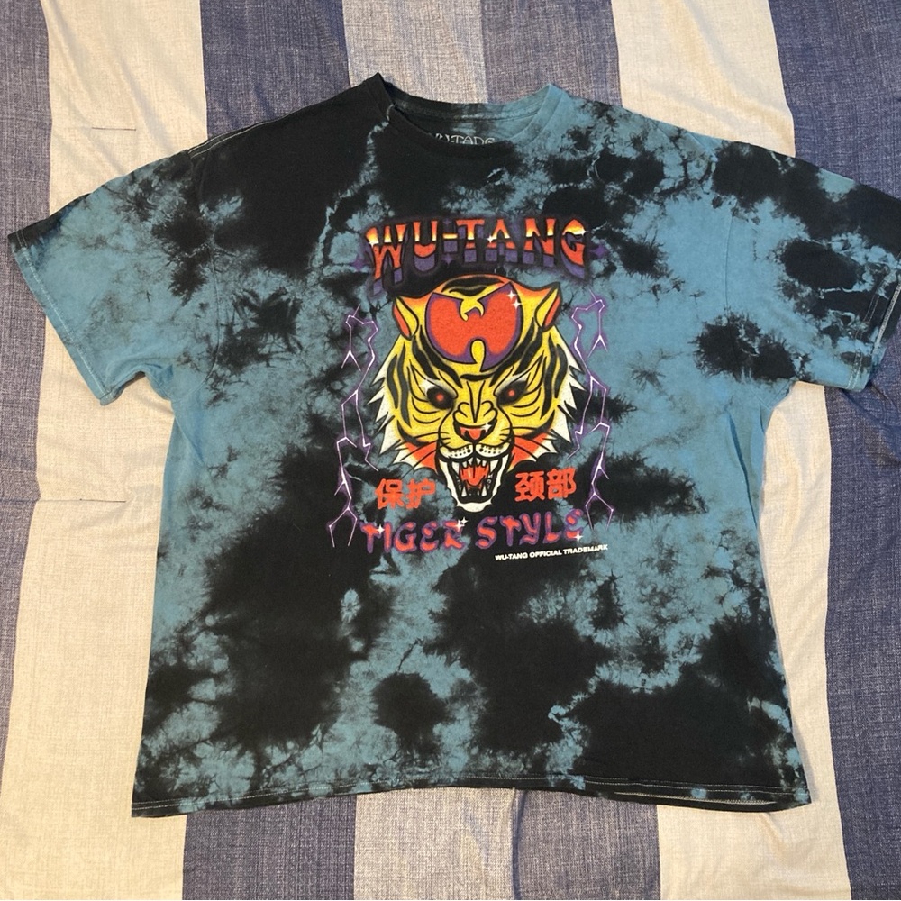Wu Tang Clan Mens T Shirt Sz L/XL Tie Dye Logo Tiger Style
